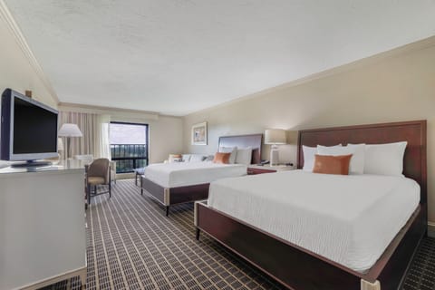 Two Queen  Premier Golf View | Premium bedding, in-room safe, desk, laptop workspace