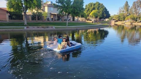 Private dock with 5 person paddle boat. Great family fun for everyone!