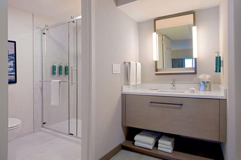 Free toiletries, hair dryer, towels