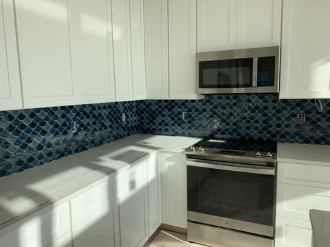 Well appointed kitchen includes crock pot for easy meals, waffle iron, blender