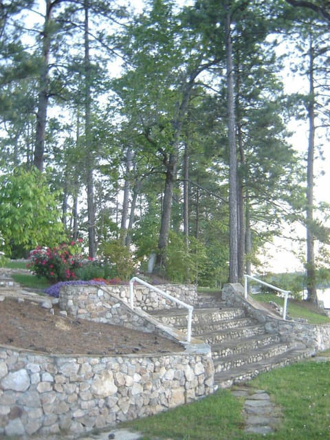 The rock work is exquisite and gently leads you down to the water. 