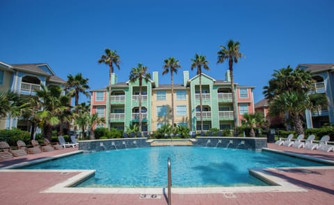 The Fountain Pool is heated; the water fall can be seen and heard at the balcony