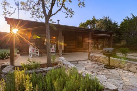 Our sweet little cabin at sunset.