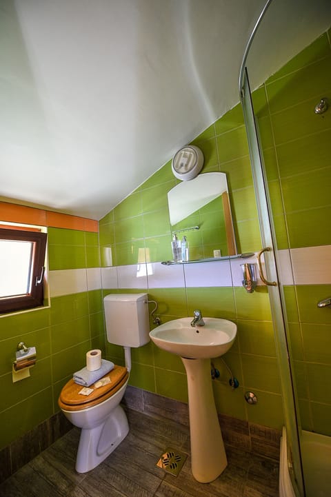 Basic Quadruple Room | Bathroom | Shower, free toiletries, hair dryer, slippers