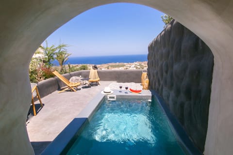 Studio outdoor jetted tub Sea View (Erinia) | View from room
