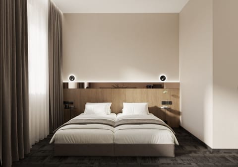 Newly Equipped Double or Twin Room | Minibar, in-room safe, desk, blackout drapes