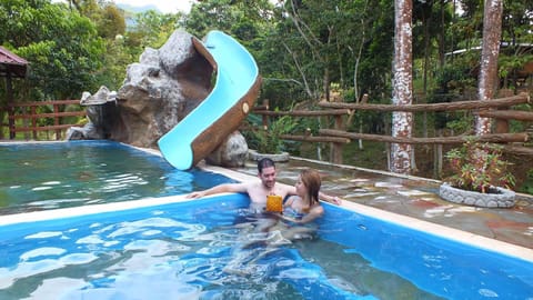 2 outdoor pools, a natural pool, sun loungers