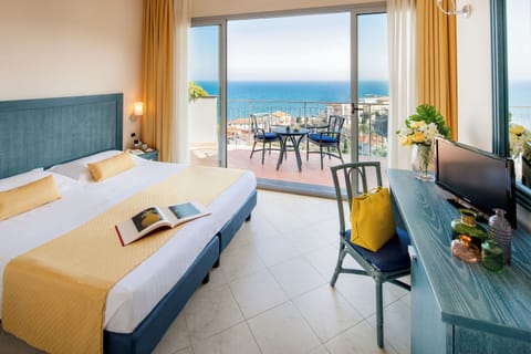 Classic Double Room, Sea View | Premium bedding, down comforters, pillowtop beds, minibar
