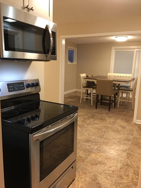 New stove and built in microwave oven!