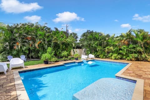 Pristine South facing heated pool