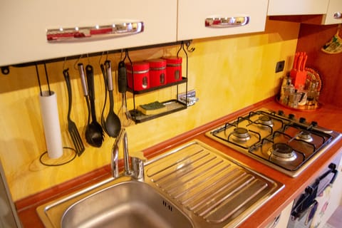 Full-size fridge, microwave, oven, stovetop