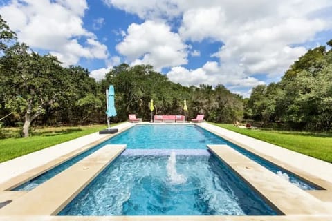 40 Foot Pool with heated Spa. 