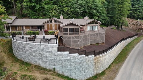 Street side house and patio
