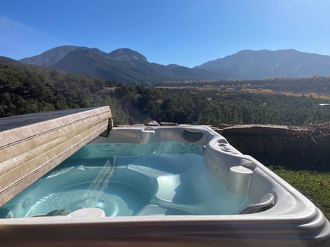 Soak in the hot tub and take in the views!