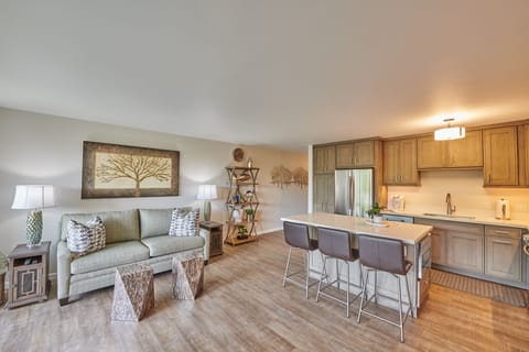 One of the larger units on the 1st floor - open living space