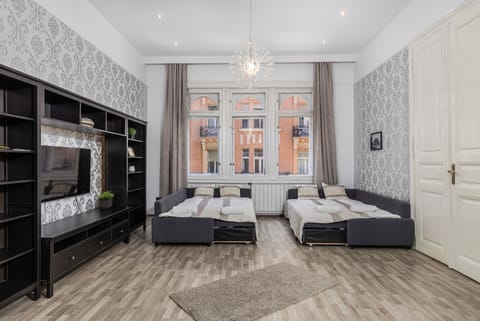 Luxury Apartment | Living area | 40-inch LED TV with digital channels, TV