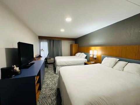 Room, 2 Queen Beds, Non Smoking | Premium bedding, in-room safe, desk, iron/ironing board