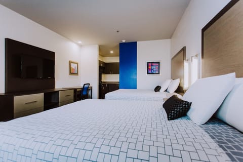 Basic Double Room, 2 Queen Beds | Desk, iron/ironing board, free wired internet, bed sheets