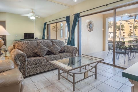 Living room with view of Princesa grounds.