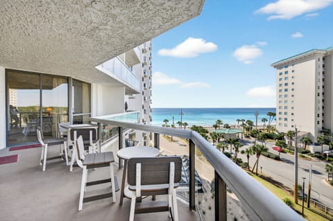 The huge balcony runs the length of the unit!