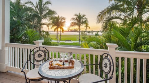 Enjoy an outdoor meal or your own private cocktail hour on the balcony...