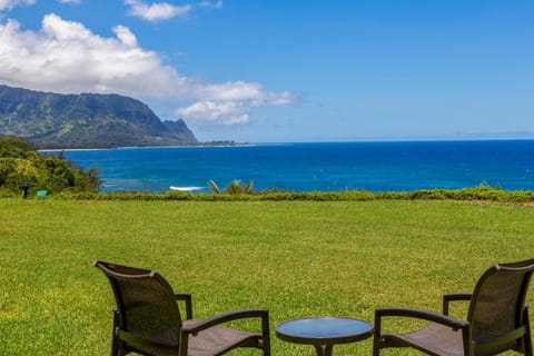 Enjoy the stunning ocean views from the lanai area