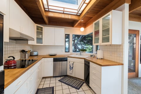 Kitchen with skylight