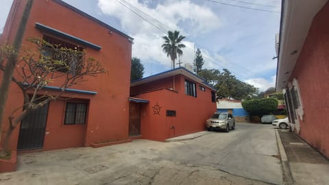 This is the front view of the property. It's located in a private street.