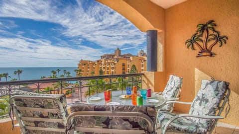 Outlandish ocean views are yours from this sheltered balcony.