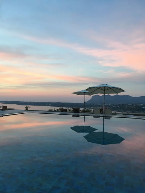 Seasonal outdoor pool, pool umbrellas, sun loungers