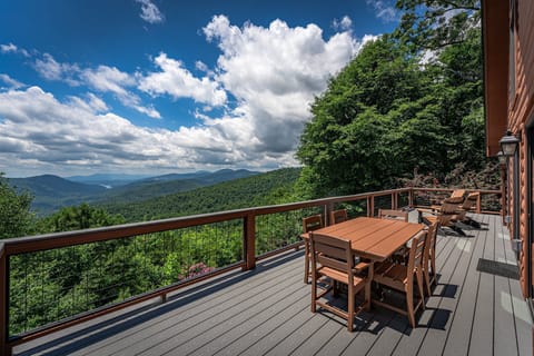 Dine al fresco while taking in the beautiful mountain views.