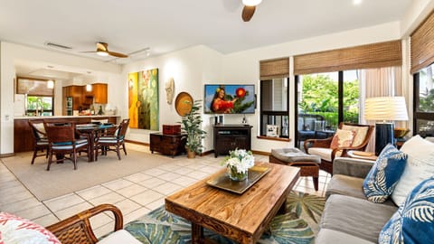 First floor garden and fishpond views, wrap around lanai w/ grille