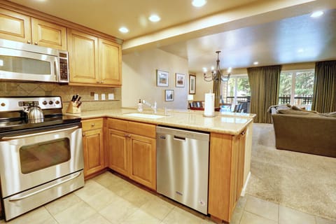 Open concept kitchen.