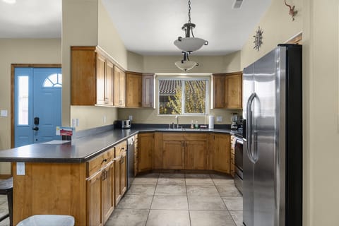Fully stocked kitchen