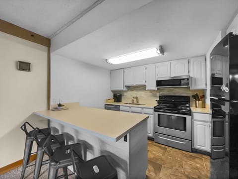 Bar stool seating in kitchen