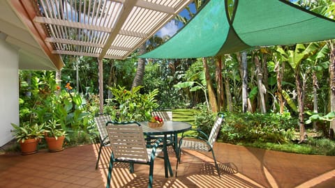 Hale Lani at Poipu Kai Resort - Shaded Backyard Lanai - Parrish Kauai
