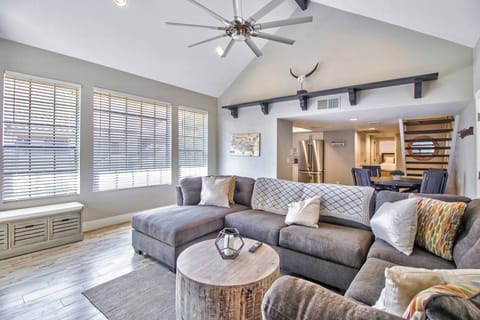 Nice open floor plan kitchen and dining table right off the living room area and Guest bedroom on main floor