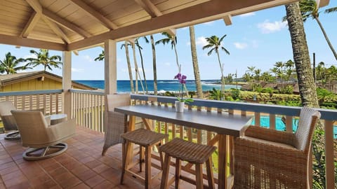 Nihi Kai Villas at Poipu #200 - Ocean View Dining Lanai - Parrish Kauai
