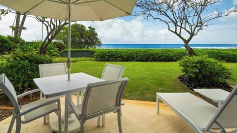Poipu Kapili Resort #59 - Oceanfront Dining & Lounging Lanai - Parrish Kauai