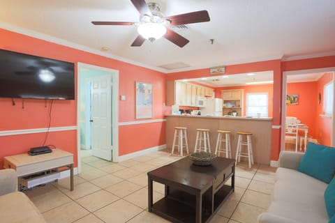 The condo is equipped with TV and private WiFi internet service.