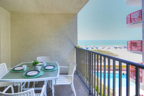 Large Private Balcony with Outdoor Dining and Great Views of the Gulf and Beach