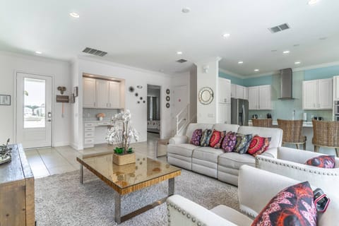 Open concept ground floor with Kitchen, Dining and Living areas