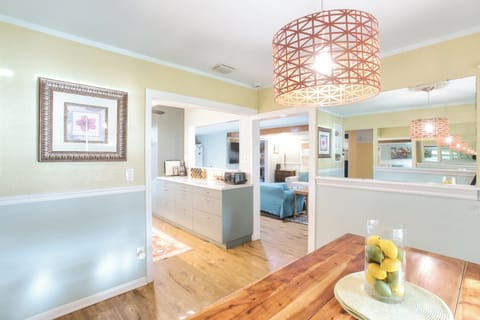 Dining kitchen living room view
