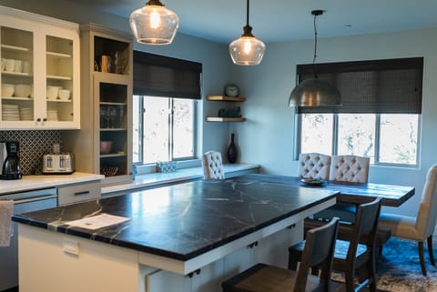 Modern Kitchen Area with Large Island