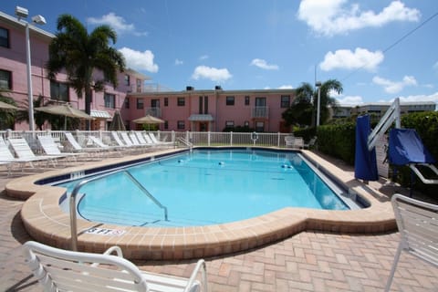 Pool area at Gulf Winds