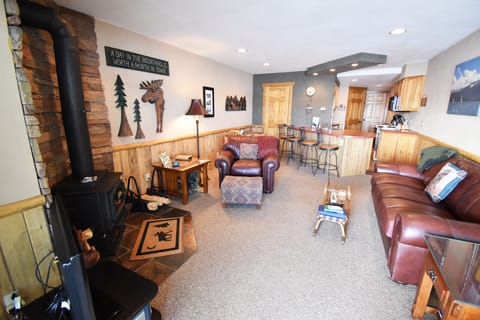 Living Area with Wood Fireplace - Living Area with Wood Fireplace