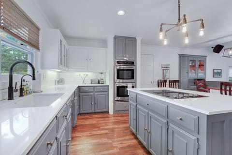 Alternate view of the kitchen showing the counter workspaces.