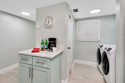 Washer and dryer right in the unit.