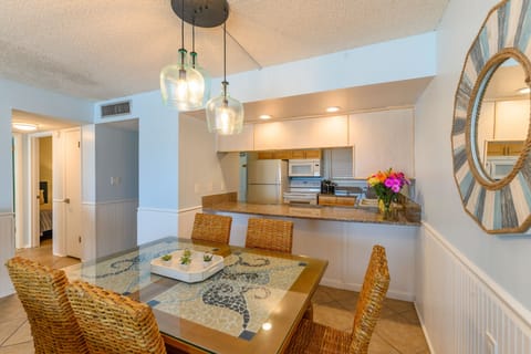 Dining table seats six