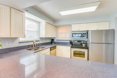A fully equipped kitchen with modern appliances and plenty of counter space